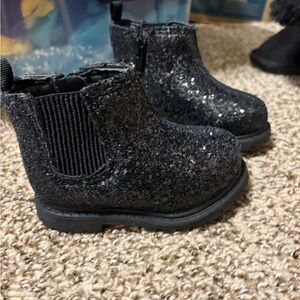 Sparkly Black Kids Boots
